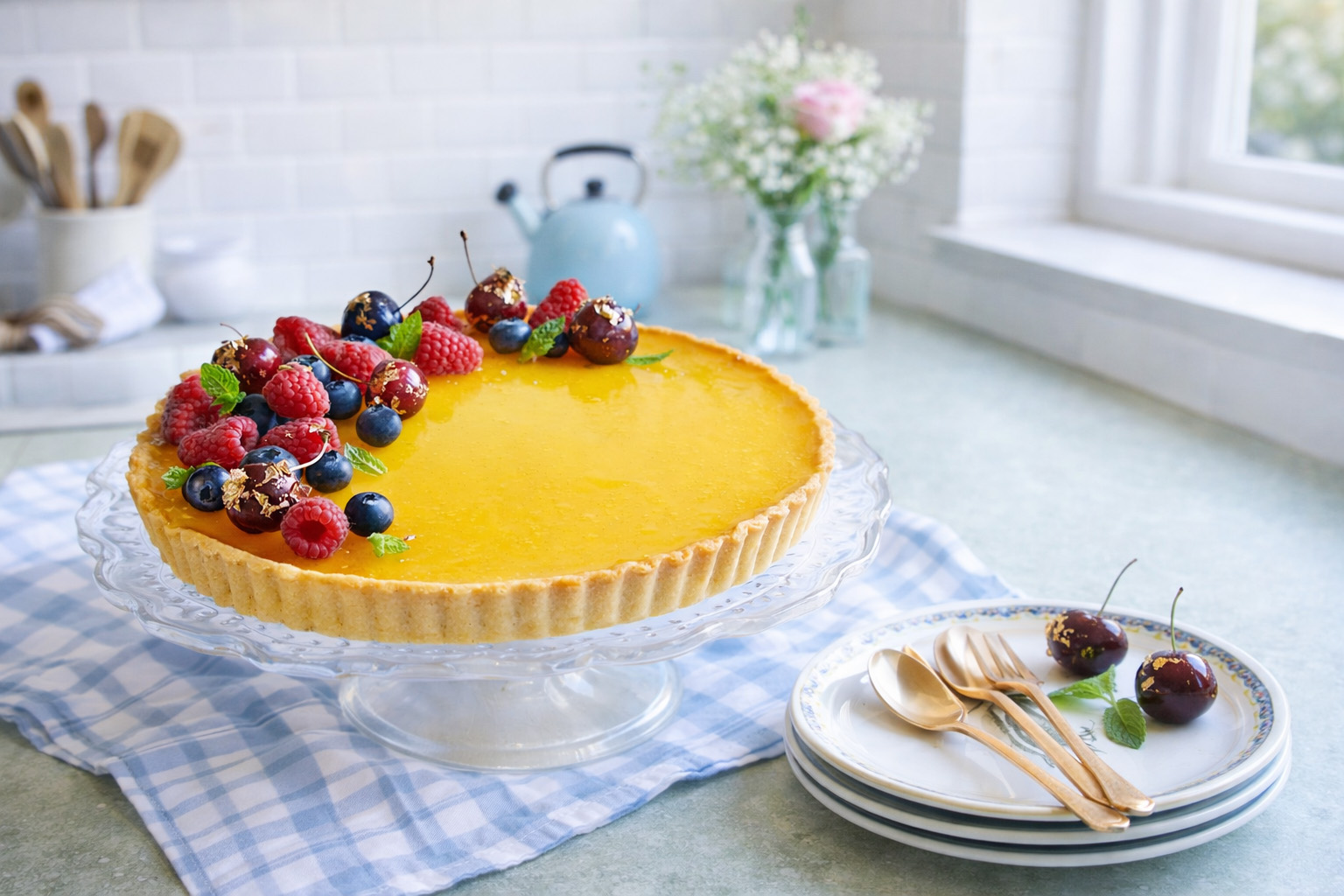 Citrus Kiss Frangipane Tart with Fresh Thyme
