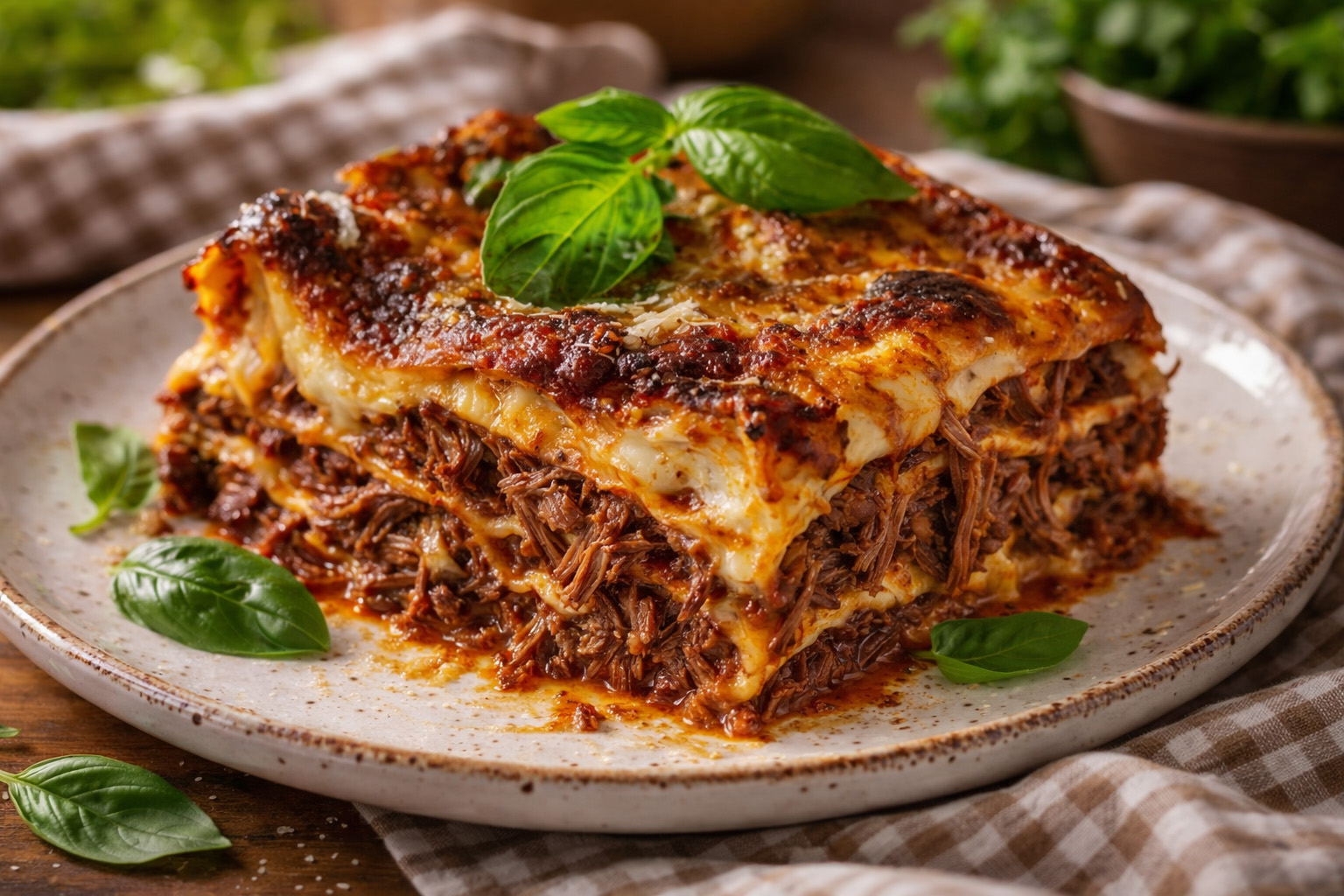Deep Dish Beef Short Rib Lasagne