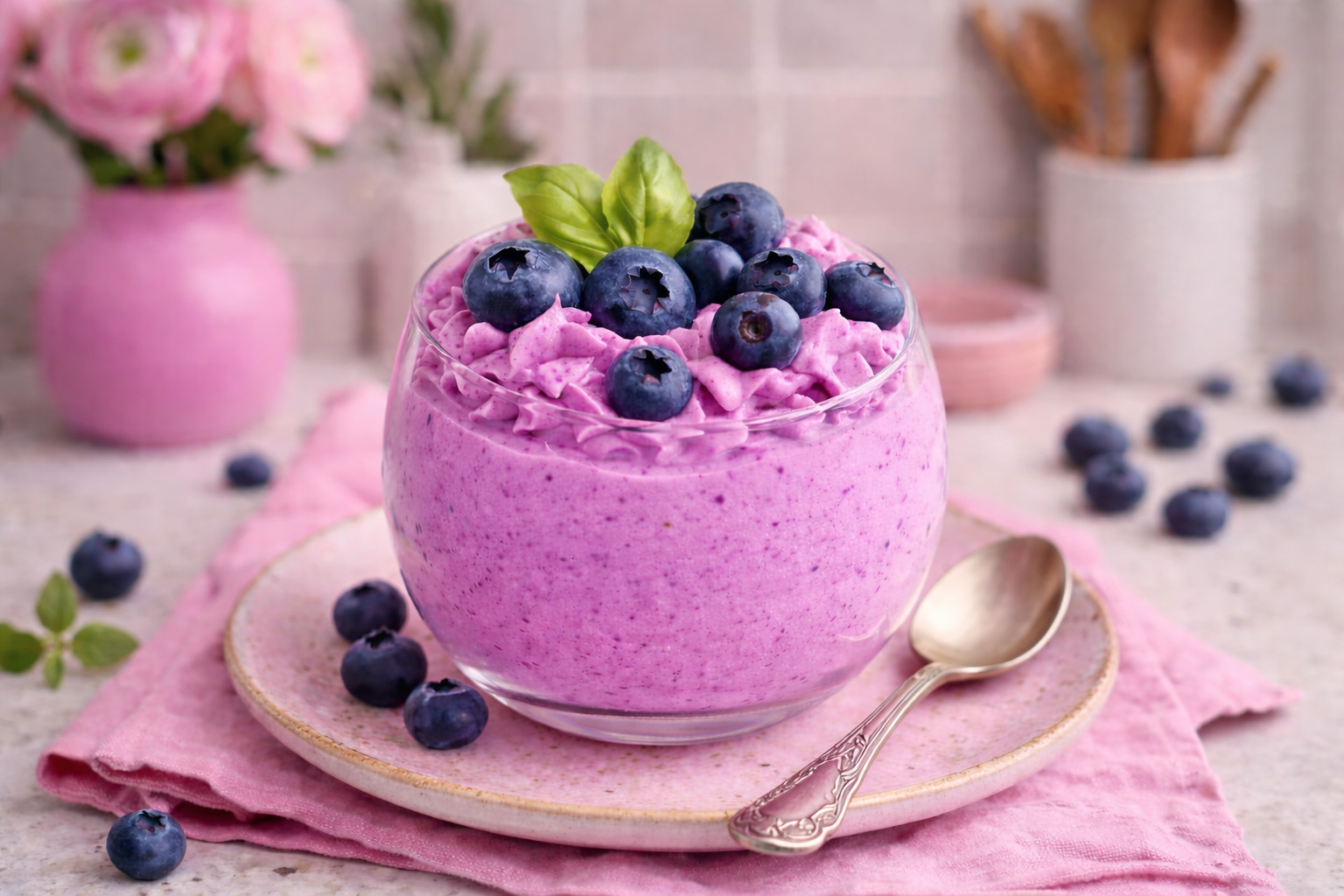 Sweet Summer Blueberry Mousse