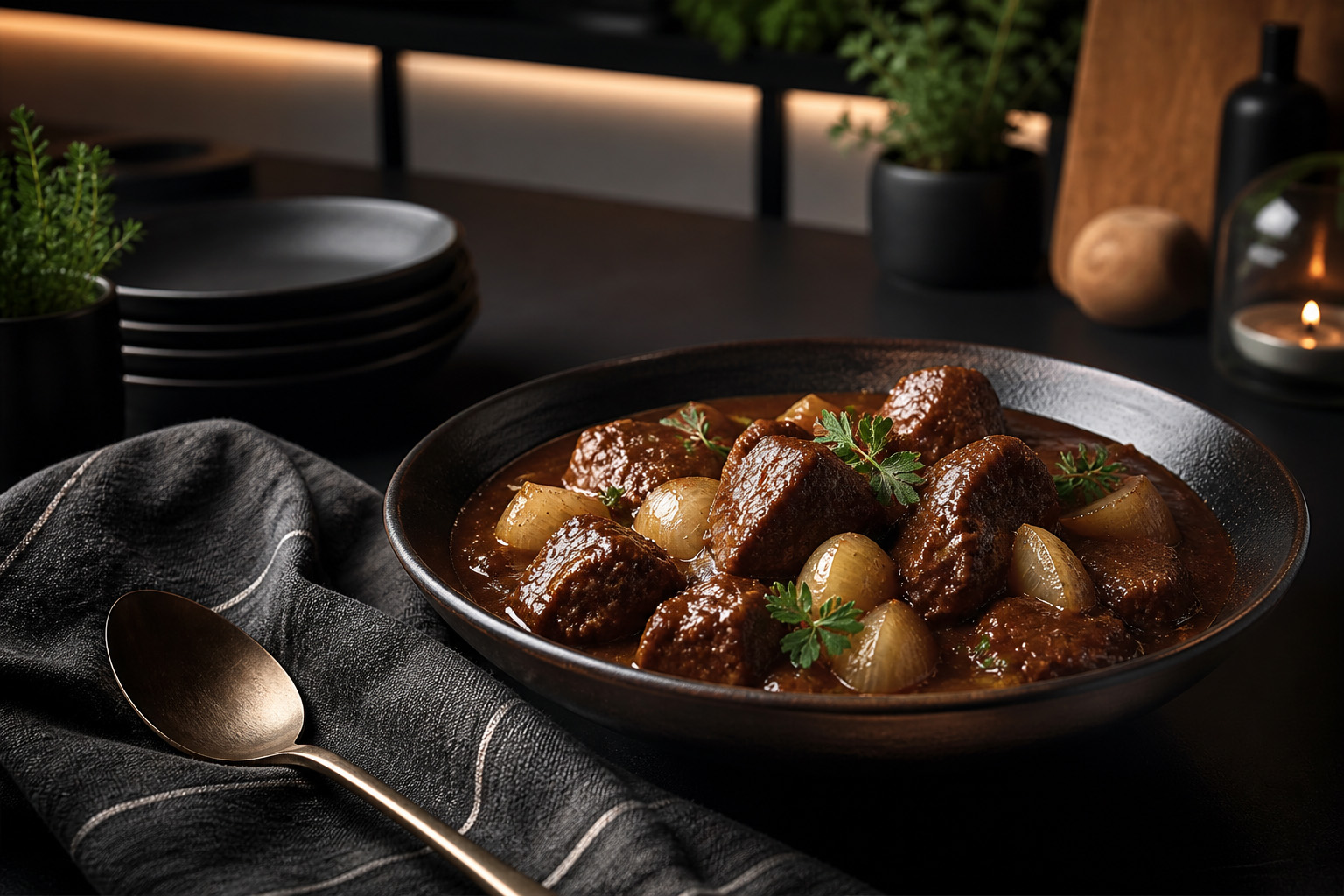 Slow-Braised Greek Stifado, House Style Slow-Braised Greek Stifado, House Style