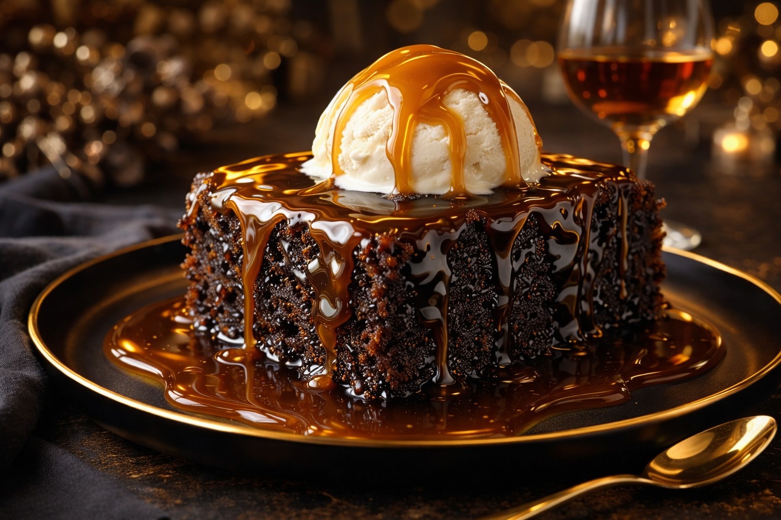 Sticky-Date-Pudding-with-Warm-Toffee-Sauce- Sticky-Date-Pudding-with-Warm-Toffee-Sauce-