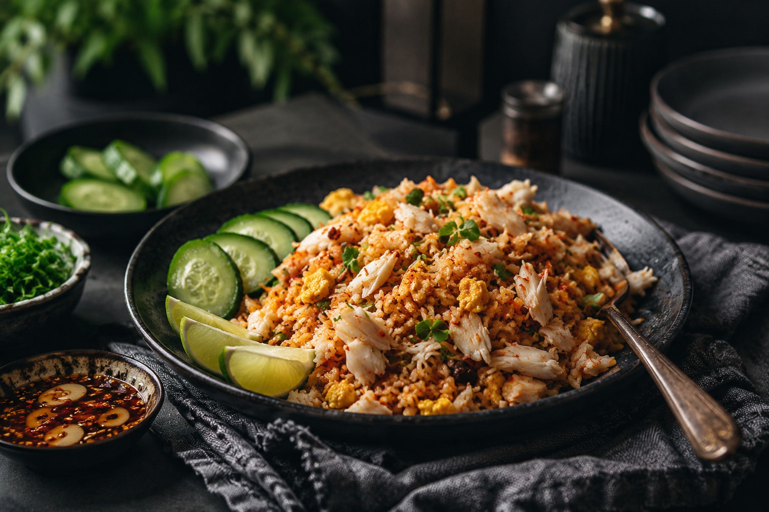 Thai Crab Rice with Chilli, Lime & Herbs