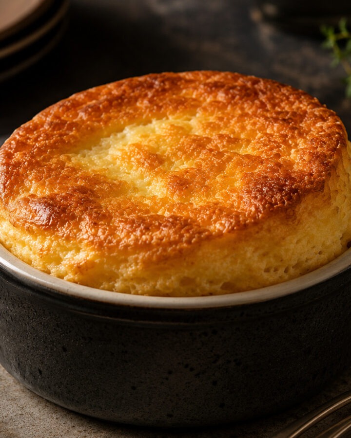 Golden Cloud Cheese Soufflé