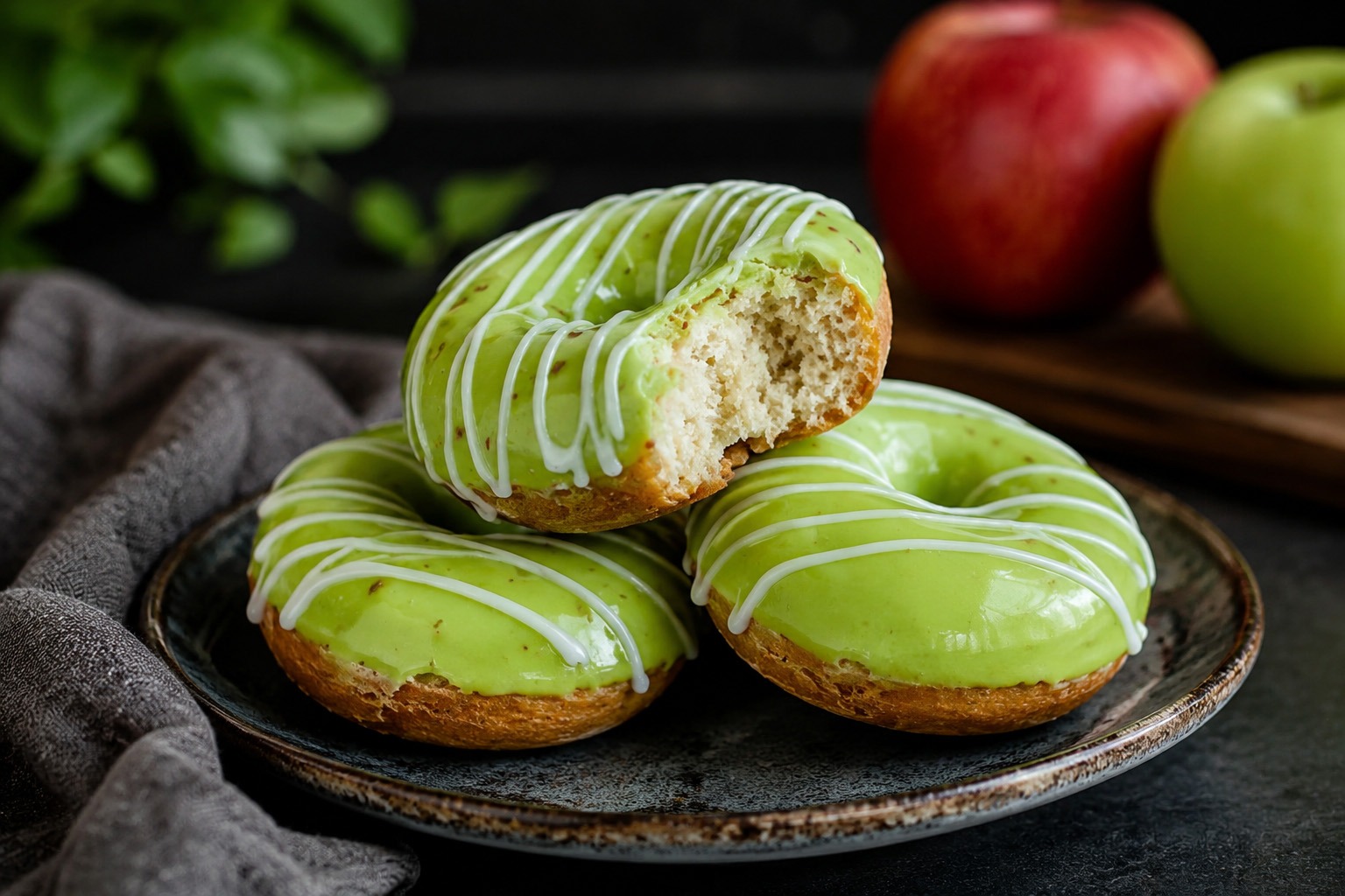 Golden Orchard Caramel Apple Doughnuts (Egg-Free & Dairy-Free)