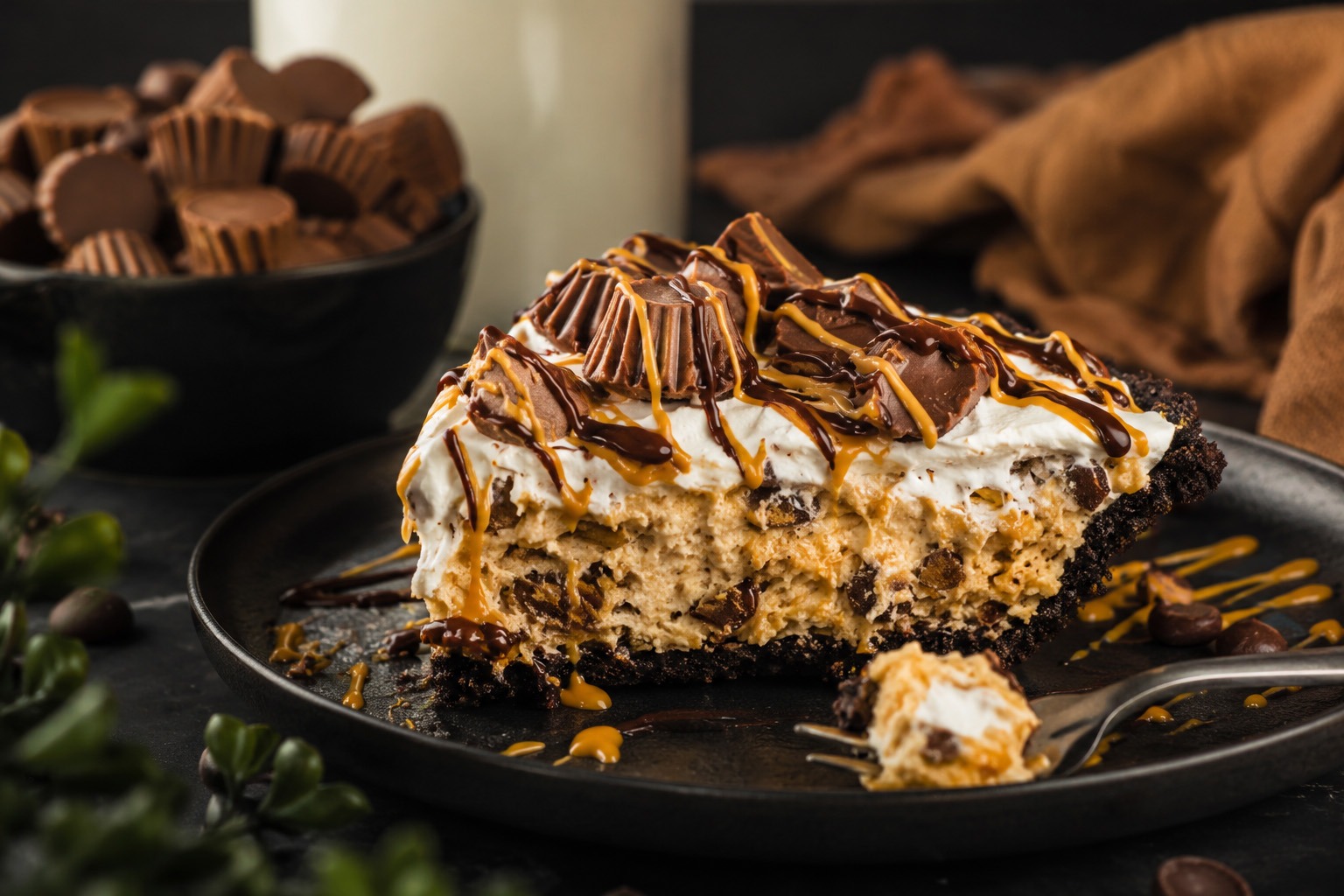 Reese's Peanut Butter Cup Indulgence Pie