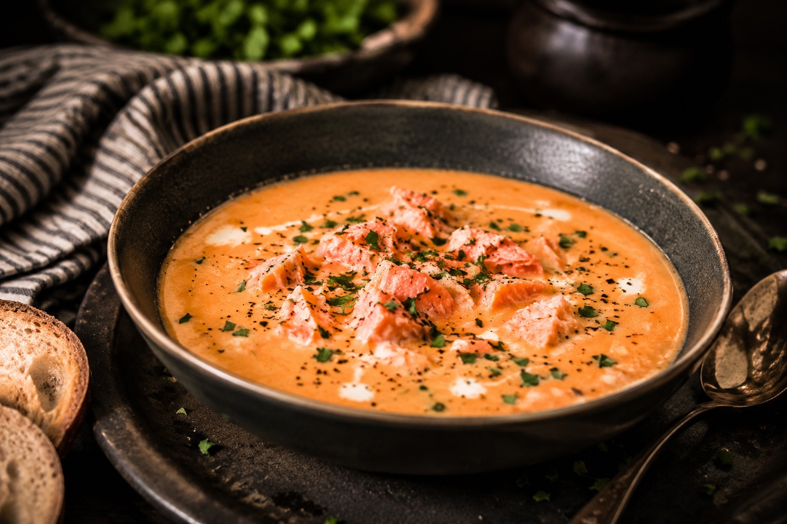 Wild Samon & Herb Bisque Wild Samon & Herb Bisque