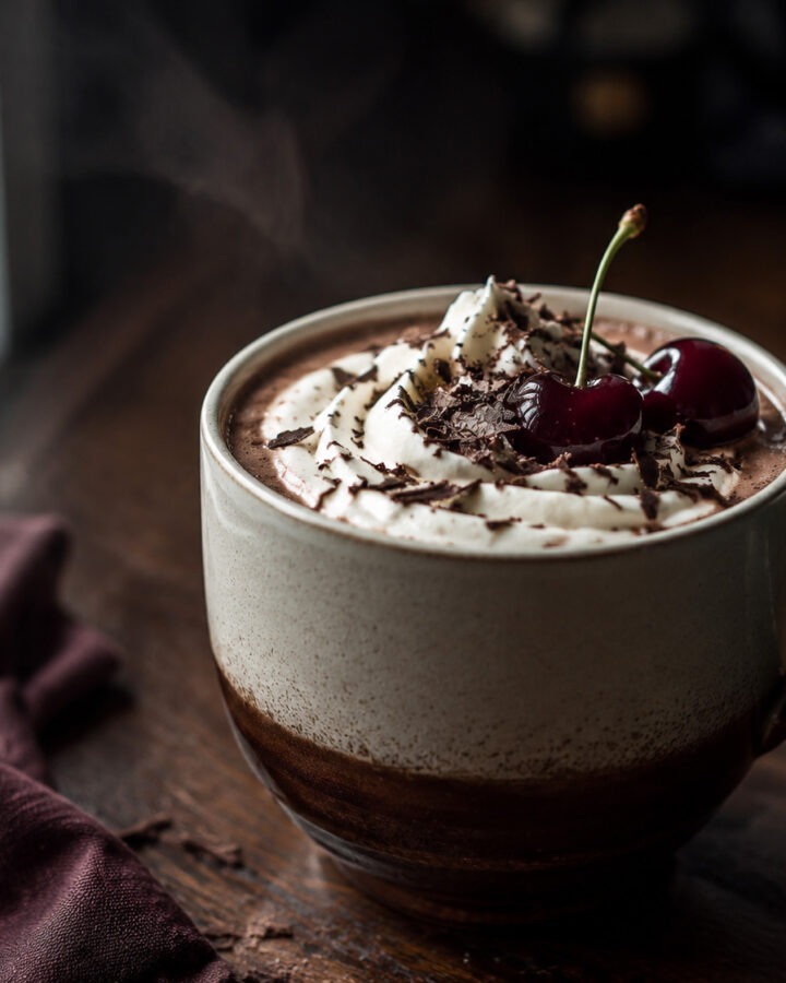 A Beautifully Crafted Cherry Vanilla Latte