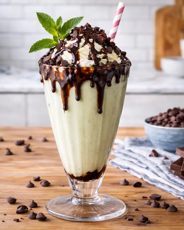 After-Dinner Mint Chocolate Shake
