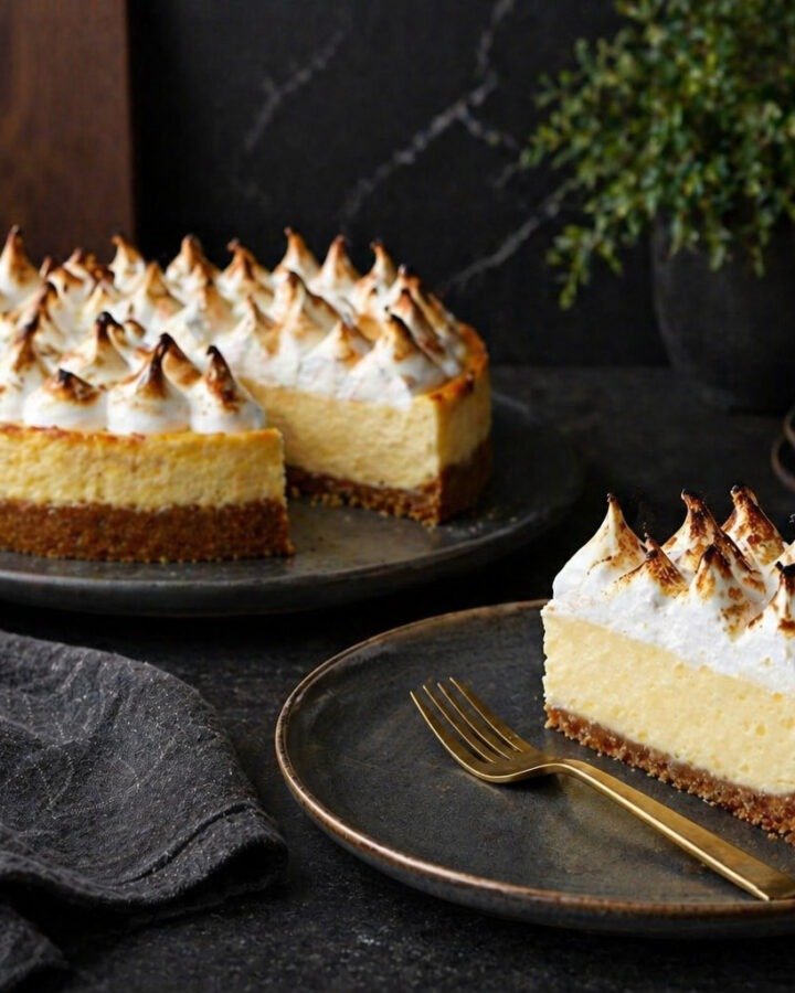 Cloud-Kissed Lemon Meringue Cheesecake
