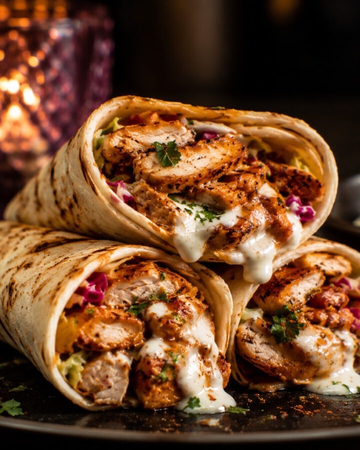 Flame-Kissed Chicken Shawarma with Whipped Garlic Cream