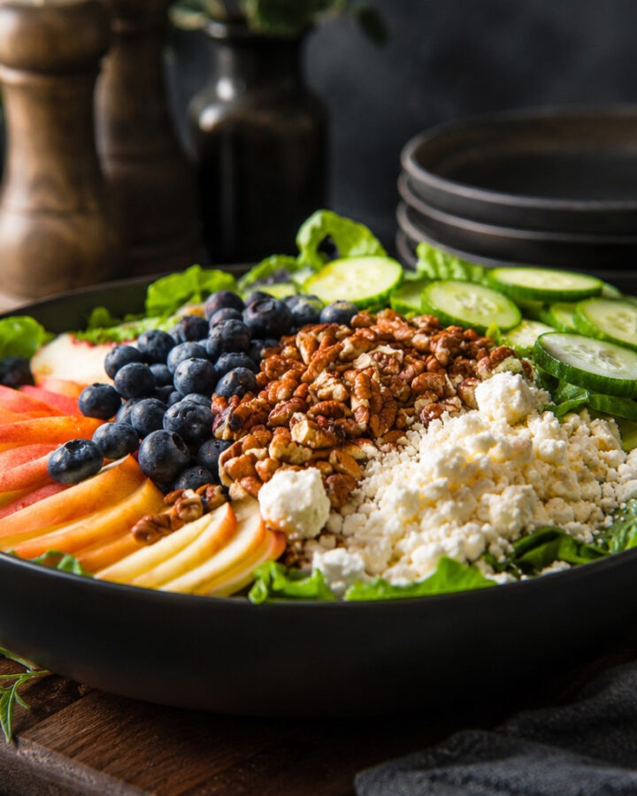 Honeyed Peach & Berry Salad with Fresh Herbs