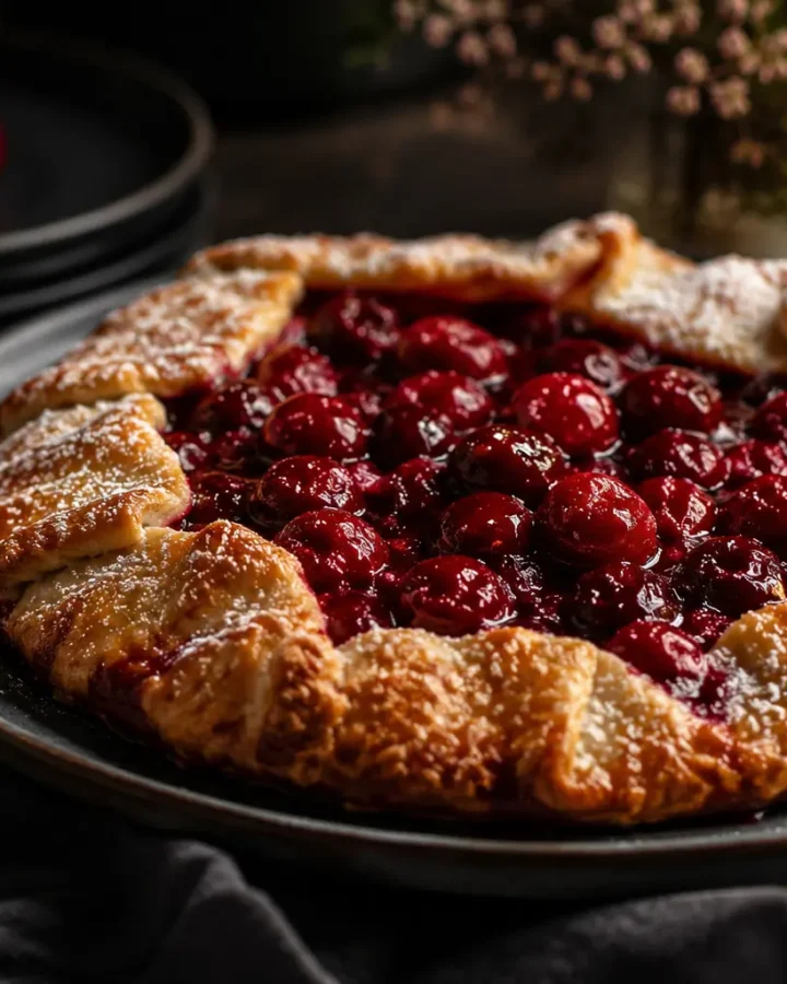 Rustic Cherry Galette with Vanilla & Almond
