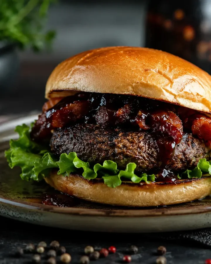 Smokehouse Coffee-Rubbed Burgers with Dr Pepper Glaze
