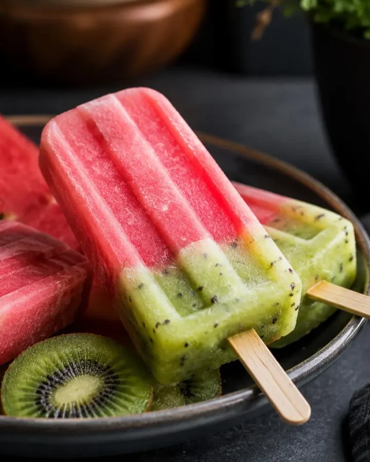 Summer Watermelon & Kiwi Ice Pops