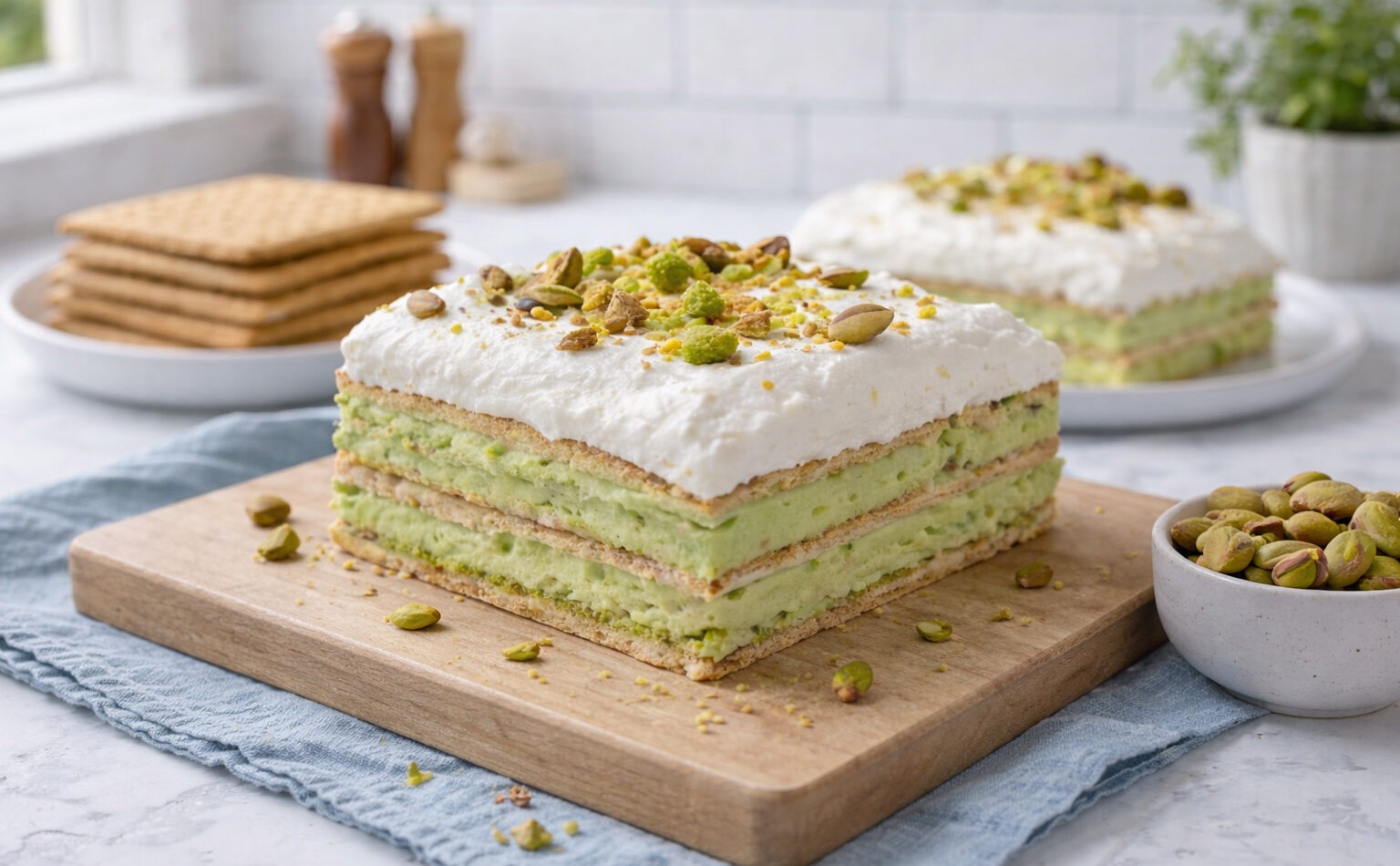 Chill & Slice Pistachio Cake