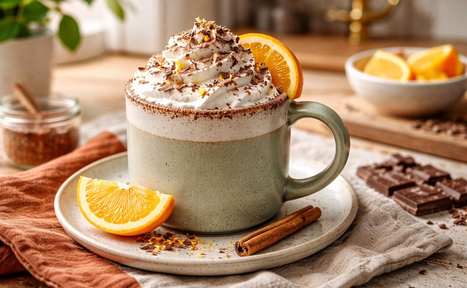 Orange Hot Chocolate Hug in a Mug